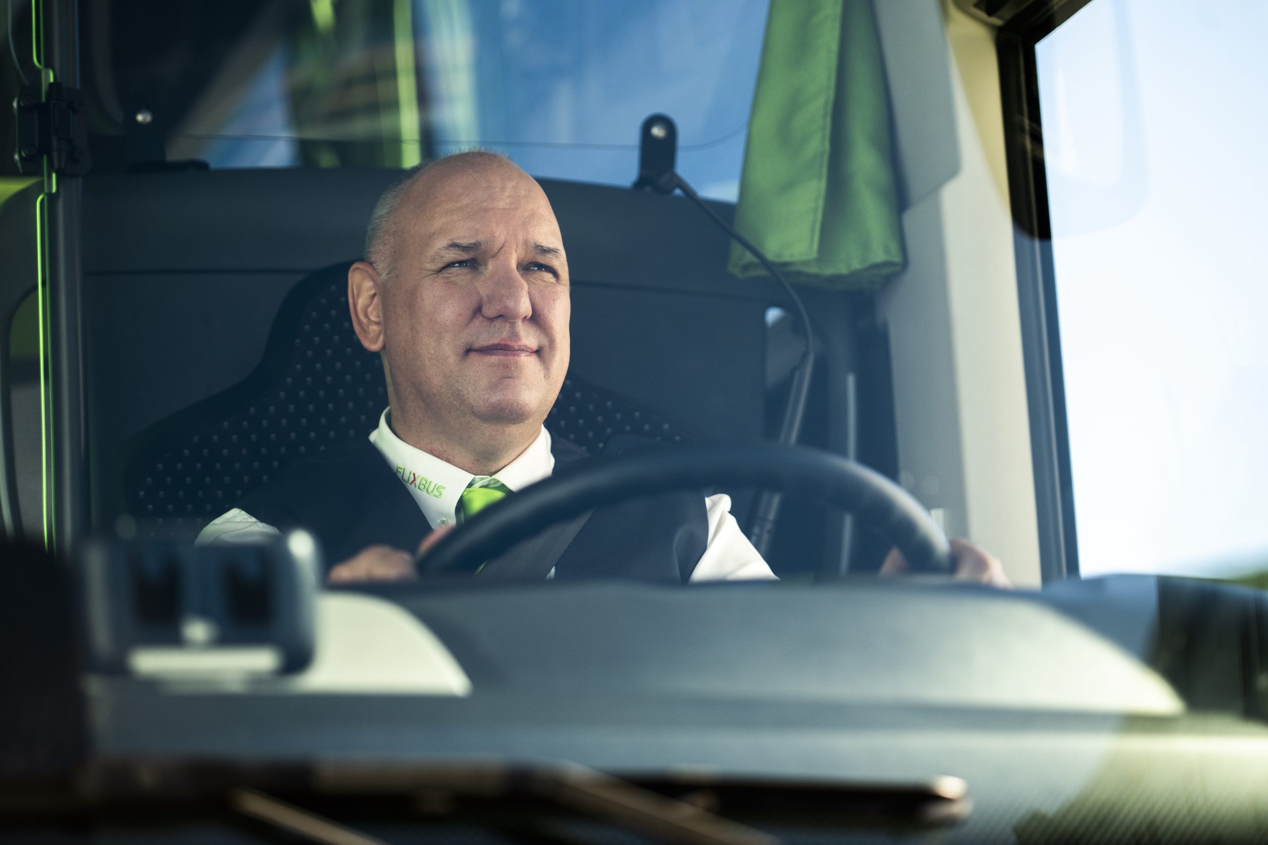 Man driving FlixBus